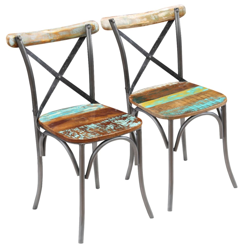 Chaises bistrot vintage cadre acier